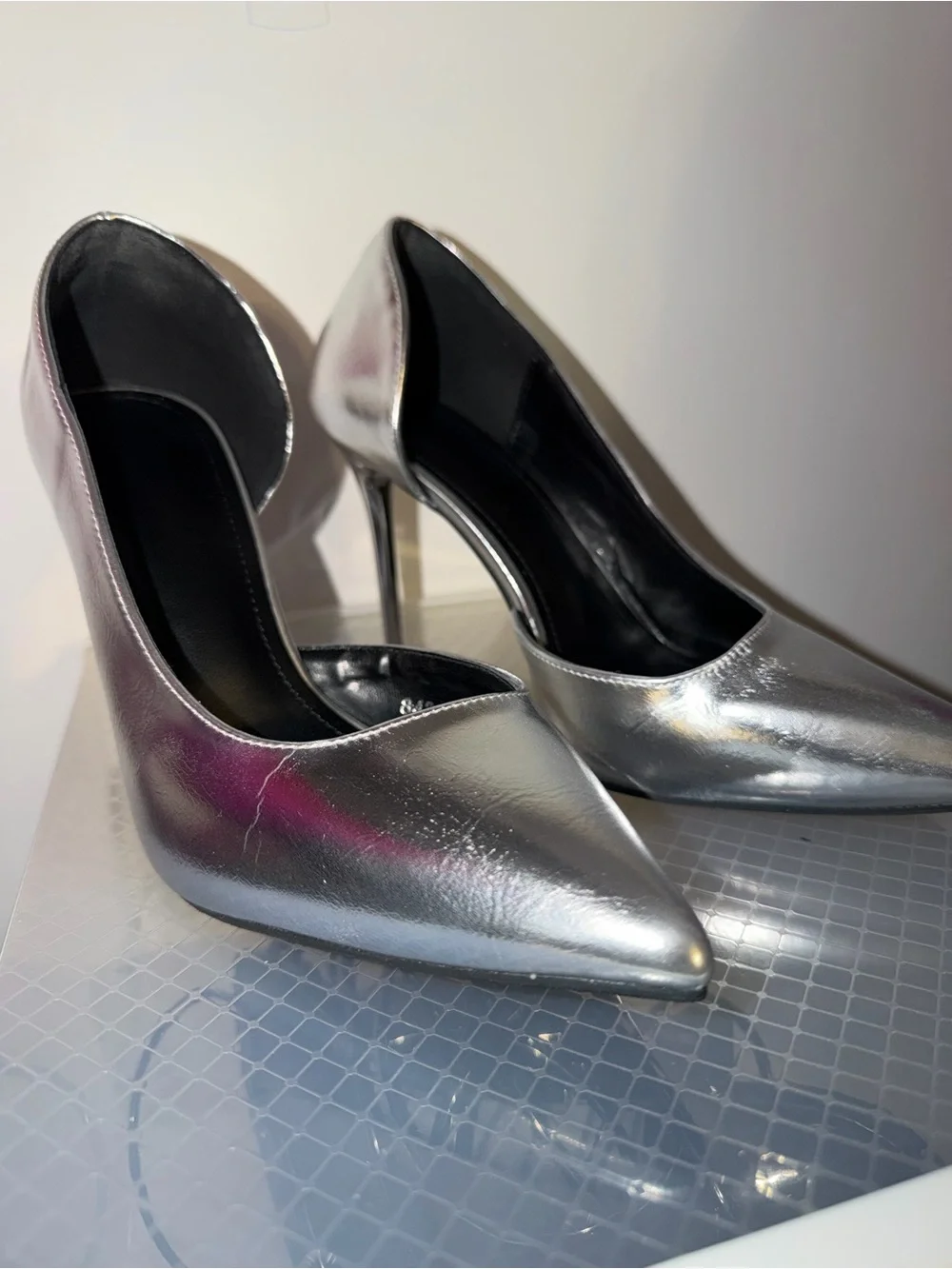 SHEIN shiny metallic